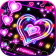 ไอคอนของโปรแกรม: Neon Lights Heart Keyboar…